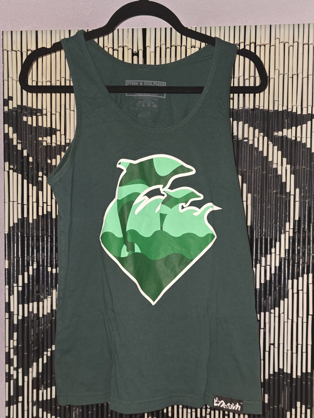 Pink Dolphin Dark Green Camo Wave Tank